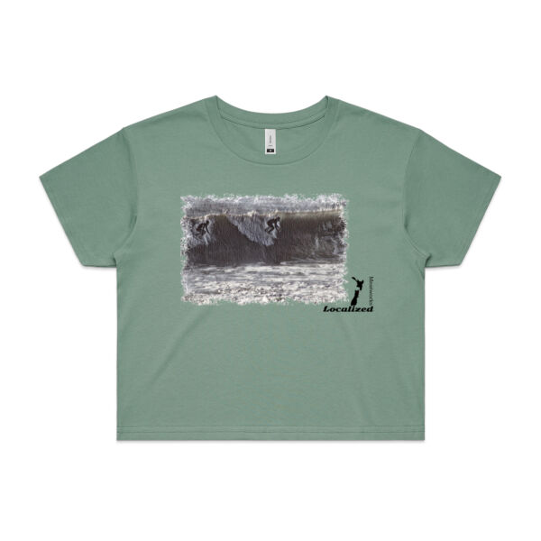 Kaikoura - Meatworks - Dropping In - Womens Crop Tee Thumbnail