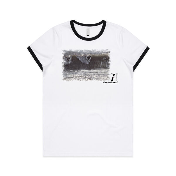 Kaikoura - Meatworks - Dropping In - Womens Ringer Tee Thumbnail