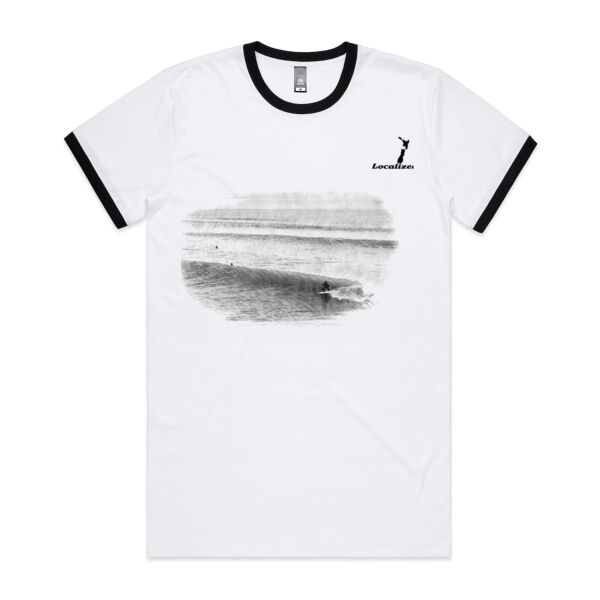 Christchurch - New Brighton Lines - Mens Ringer Tee Thumbnail