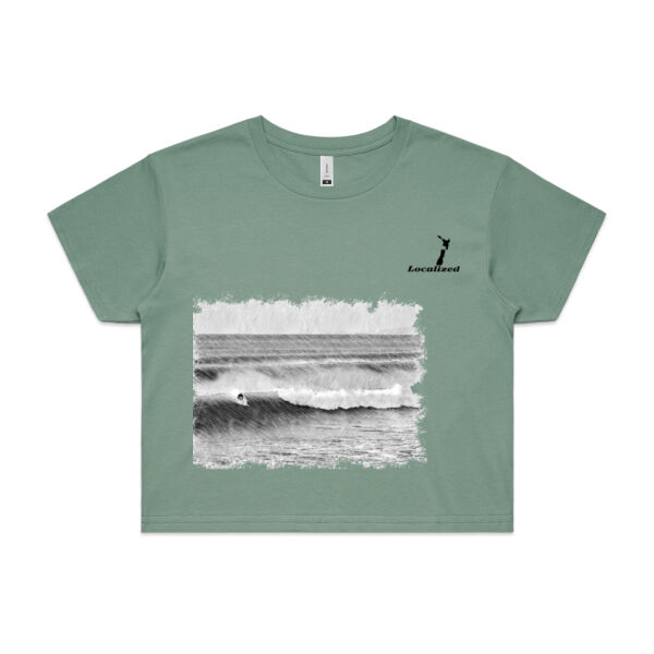 Christchurch - North Beach - Lining Up - Womens Crop Tee Thumbnail